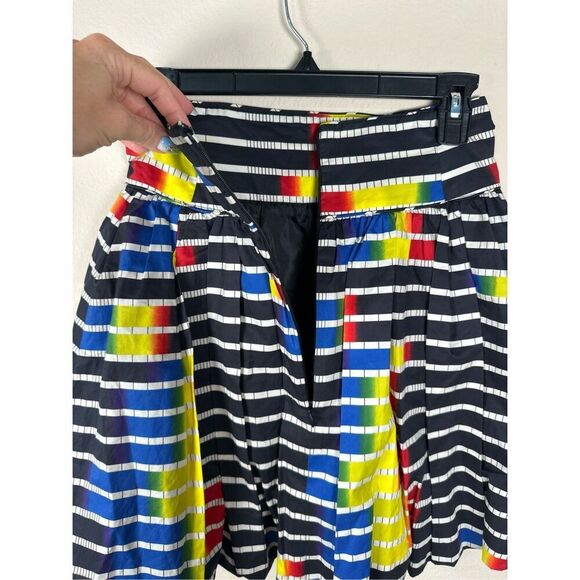 Kate Spade Saturday striped bubble skirt multi color funky fun bright sz 8 - Picture 4 of 8